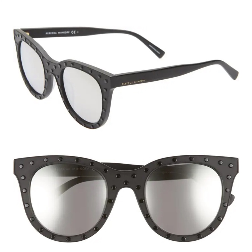 Rebecca Minkoff Cyndi2 Black Studded Sunglasses